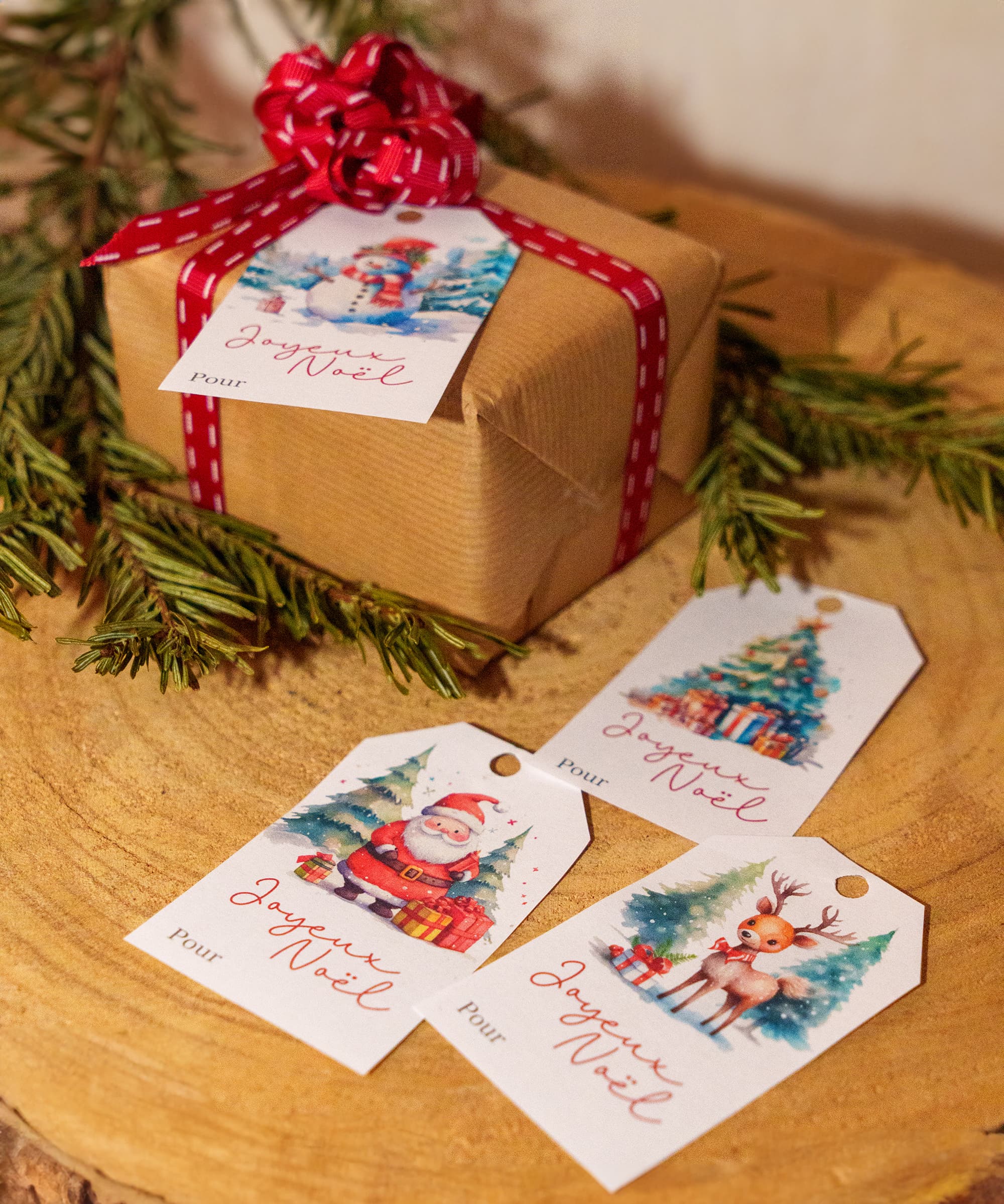 Étiquettes Cadeaux de Noël à imprimer - Téléchargement gratuit
