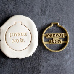 Christmas ornament "Joyeux Noël" cookie cutter