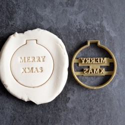 Christmas ornament "Merry Xmas" cookie cutter