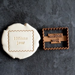 Petit Beurre "100ème jour" cookie cutter