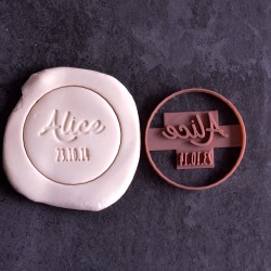 Circle custom cookie cutter - Personalized