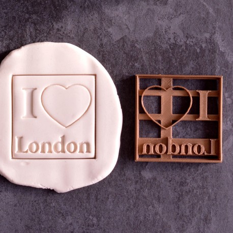 I Love London cookie cutter