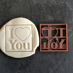 I Love You cookie cutter