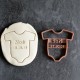 Custom Onesie XL cookie cutter with name