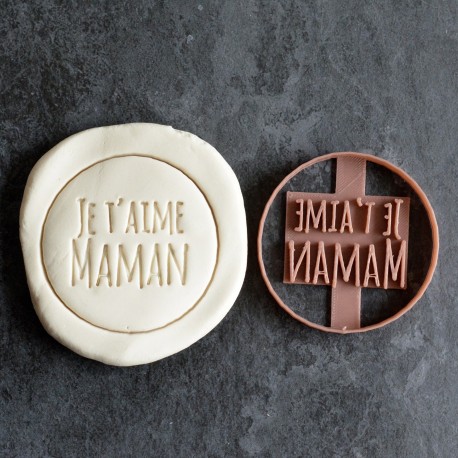 Je t'aime Maman cookie cutter