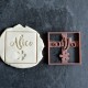 Square Flower cookie cutter with name - Personalized