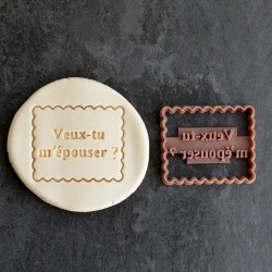 Petit Beurre "Veux-tu m'épouser ? " cookie cutter