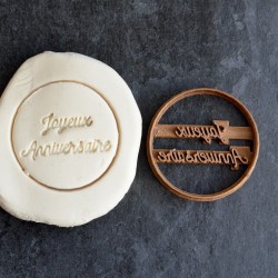 Emporte-pièce Joyeux anniversaire - 6cm
