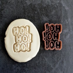 Christmas "Ho! Ho! Ho!" cookie cutter