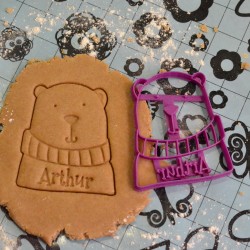 Bear cookie cutter - Personalized with name