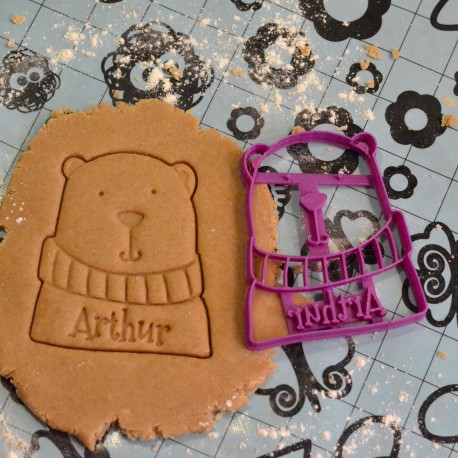 Bear cookie cutter - Personalized with name