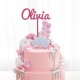 Décoration de gâteau Prénom (personnalisable) XL - Modèle Olivia - Cake Topper