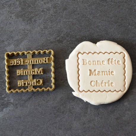 Petit Beurre "Bonne fête Mamie" cookie cutter