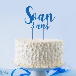 Décoration de gâteau Prénom (personnalisable) XL - Modèle Soan - Cake Topper