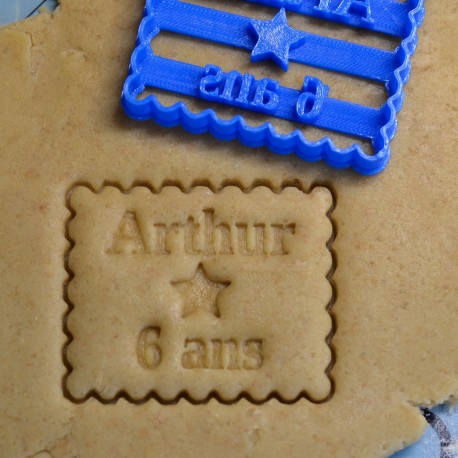 Petit Beurre Custom cookie cutter with name and star - Personalized
