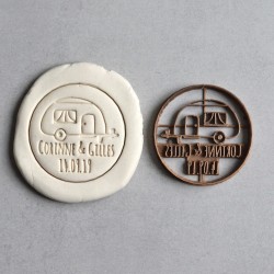 Custom caravan cookie cutter - Personalized - Birthday, Wedding