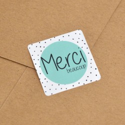 "Merci beaucoup" stickers for Candy bags