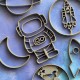 Set of 6 Space cookie cutters