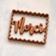Petit Beurre "Merci" cookie cutter - Thank you cookie cutter