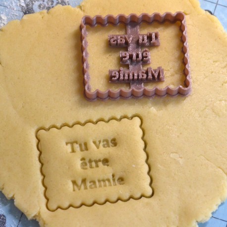 Petit Beurre "Tu vas être Mamie" cookie cutter