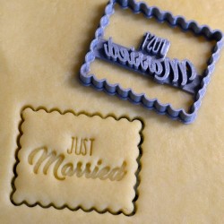 Petit Beurre "Just Married" cookie cutter - Wedding