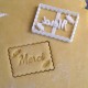 Petit Beurre cookie cutter with Merci and flower - Wedding