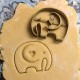 Elephant with heart cookie cutter
