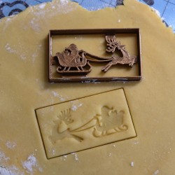 Santa Sleigh cookie cutter