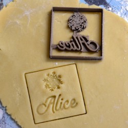 Custom Christmas Snowflake cookie cutter