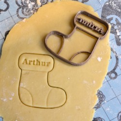 Christmas stocking cookie cutter custom