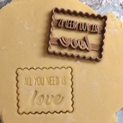Petit Beurre "All you need is Love" cookie cutter - Wedding