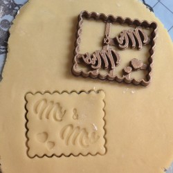 Petit Beurre " Mr & Mrs" cookie cutter - Wedding