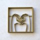 Heart with hands cookie cutter - Square