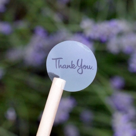 Clear Thank you Stickers