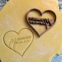 Bonne fête Maman Heart cookie cutter - Personalized with name