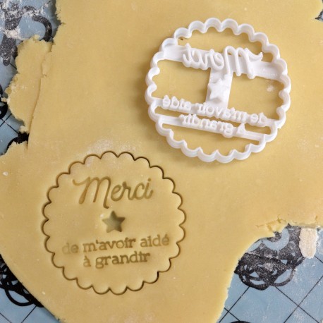 "Merci Maitresse" cookie cutter - Teacher's Day