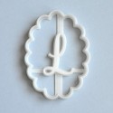 Scalloped oval custom cookie cutter - Personalized - monogram