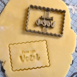 Fais un voeu Birthday cookie cutter - Make a wish