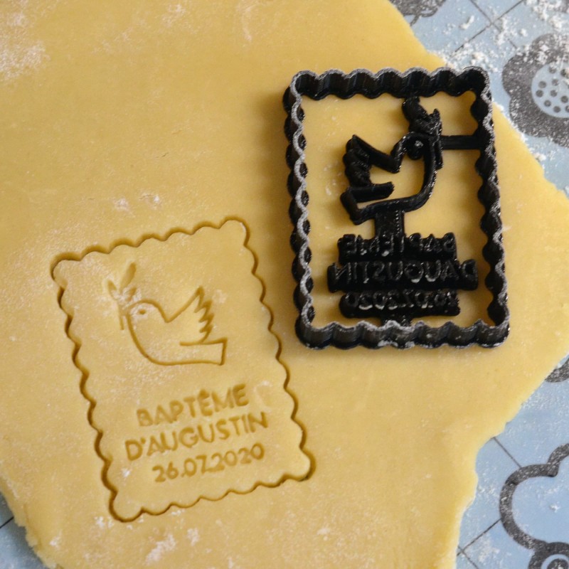 Emporte-pièce personnalisé Petit Beurre Prénom et Colombe - La Boîte à  Cookies