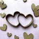 Couple hearts cookie cutter