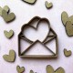 Envelope heart cookie cutter