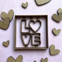 Love heart cookie cutter - Square