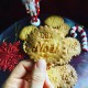 Joyeux Noël cookie cutter - scalloped circle