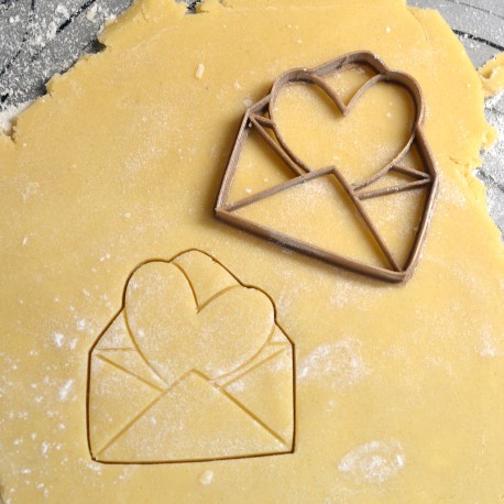 Envelope heart cookie cutter