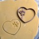 Heart Dog Paw cookie cutter