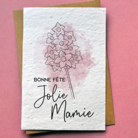 Carte ensemencée Jolie Mamie