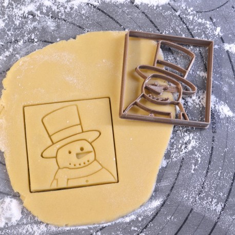 Snowman cookie cutter - Square