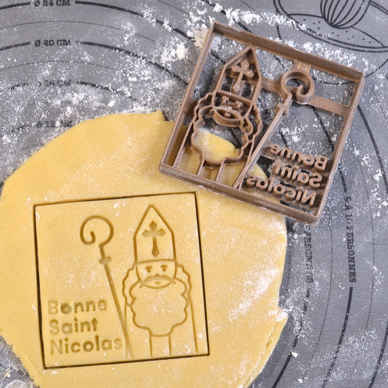 Lot De 3 Emporte-pièces De Noël (St Nicolas, Père Noël, Ange) - Acier Inoxydable, Pour Biscuits Et DIY