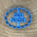 Bon Nadal Scalloped oval cookie cutter