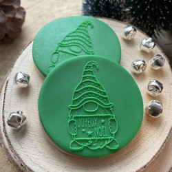 Embosseur Gnome Joyeux Noël - Tampon Pâte à sucre Noël